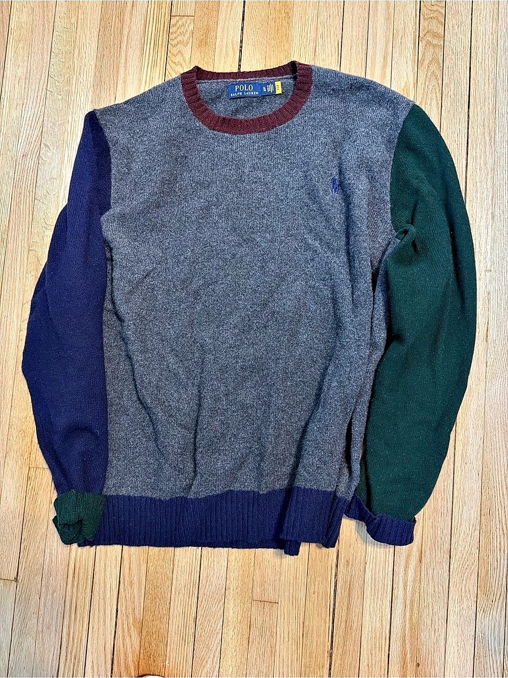 Polo Ralph Lauren Color-Blocked  Sweater Color Block Crewneck Size x Large